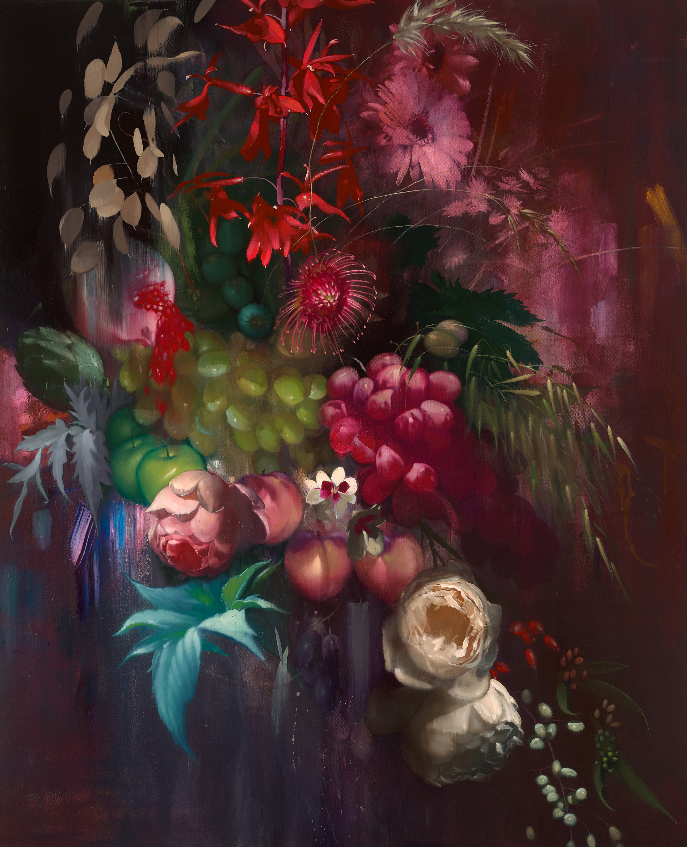 Christopher Kettle: Still-Life-of-fruit-and-flowers