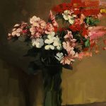 Red, Pink And White Flowers After Fantin-Latour